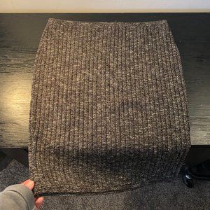Ribbed Knit Pencil Skirt
